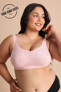 Zivame True Curv Double Layered Non Wired Full Coverage Super Support Bra - Silver Pink — thumbnail 1